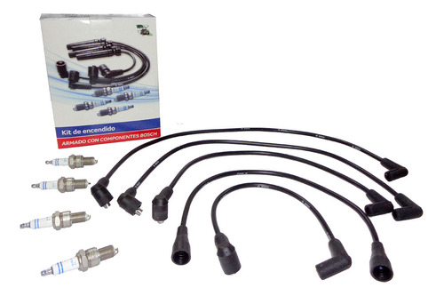 Kit Cables + 4 Bujías Bosch Kit9005