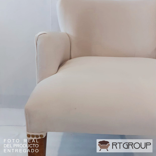 Imagen 7 de 10 de Silla Sillon Matero Poltrona Apoyabrazos Pana Donn Premium