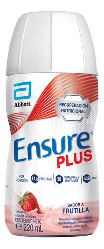 Multivitaminico Ensure Plus Liquido Frutilla 220ml X 5u