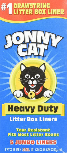 Jonny Cat Cat Litter Box Liners 5 por Caja, Paquete De De 3