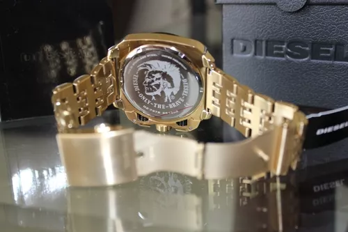 Diesel Reloj de cuarzo de acero inoxidable para hombre, color dorado  (Modelo: DZ7378), Oro, Reloj de cuarzo, cronógrafo, movimiento de cuarzo
