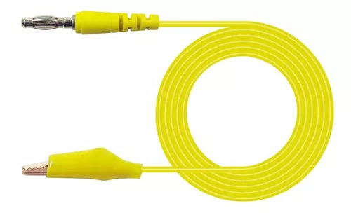 5 Unidades Cable Pinzas Cocodrilo Ficha Banana Tester 1mt