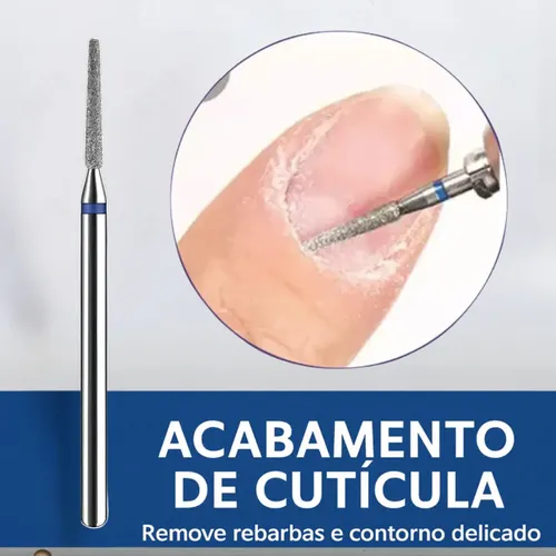 Broca Diamantada Pm 718 Remoção Cutícula Acabamento Unha Gel