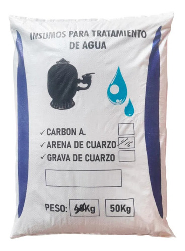 Arena De Cuarzo De 40kg De 1/16 Para Filtros De Piscinas