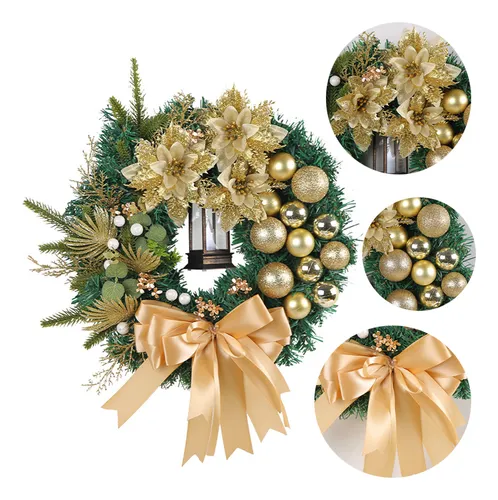 comprar Corona De Puerta De Decoración Navideña De Alta Calidad, 40