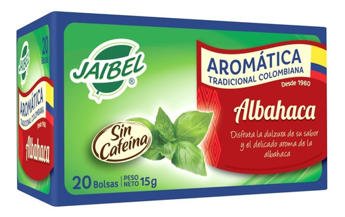 Aromatica Jaibel Tradicional Colombia X20 Uds