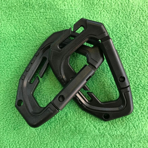 5x Fivela Mosquetão Multifuncional Poliacetal Duplo