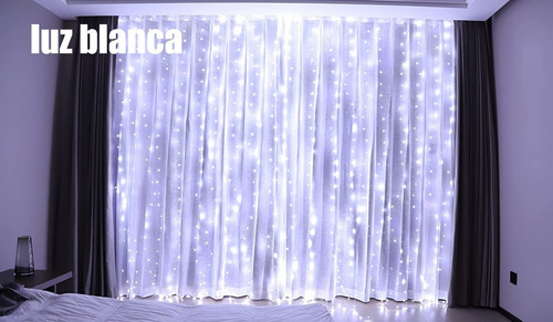 Imagen 3 de 10 de Cortina De Luces Vintage 3x3m . Alambre Microled 300leds