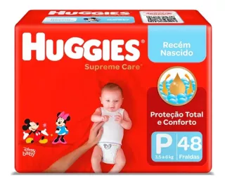 Fralda Descartável Huggies Supreme Care P Com 48un