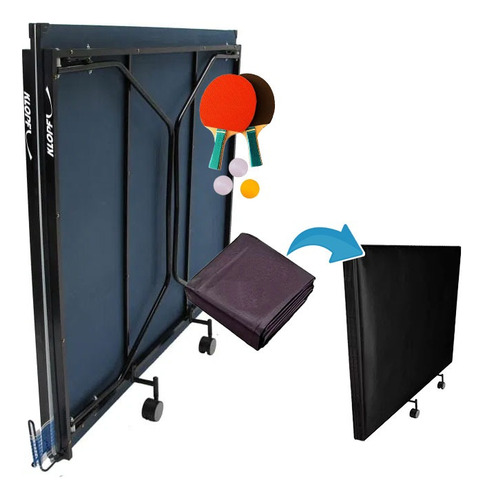 Mesa Ping Pong Mdf 15mm Klopf 1009 + Kit 5002 + Capa Slim