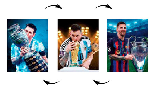 Cuadro 3d Messi Copa