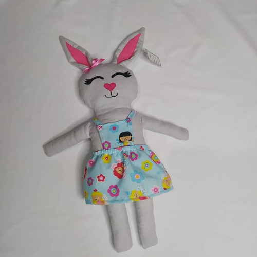 Muñeco Peluche Juguete Conejo Conejita Bebe 30cm