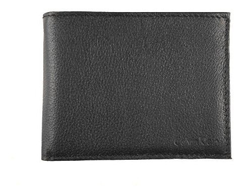 Calvin Klein Hombres Pebble Leather Passcase Bifold 9r2ag