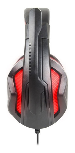 Misik - Audifonos Gamer Con Microfono Y Luz Led - Cable 1.8m Color Rojo