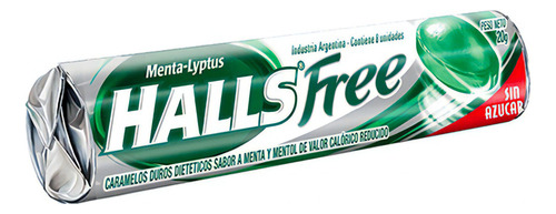 Caja Caramelos Halls Free Menta Lyptus Pack Bulto Cerrado