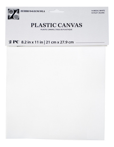 Darice Lona Plastico Perforado 14 Malla Color Blanco 8.25 X