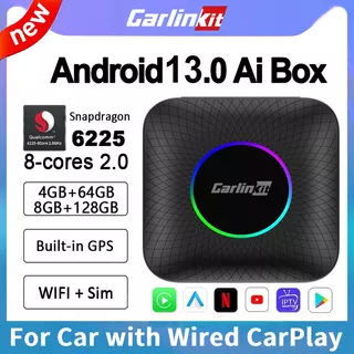 Carlinkit Carplay Ai Tv Box Más Android 13 8 + 128gb 4g Sim