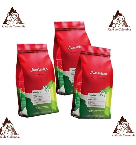 Café Molido Juan Valdez  Cumbre 500 G X 3 Unidades