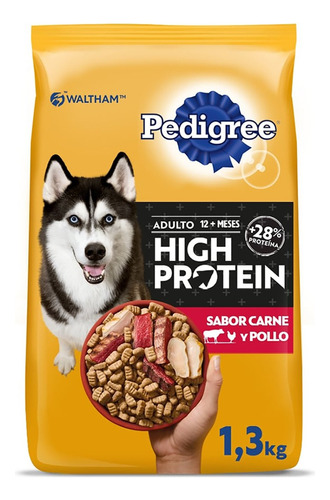 Pedigree High Protein Alimento Seco Perros Adultos 1,3kg 