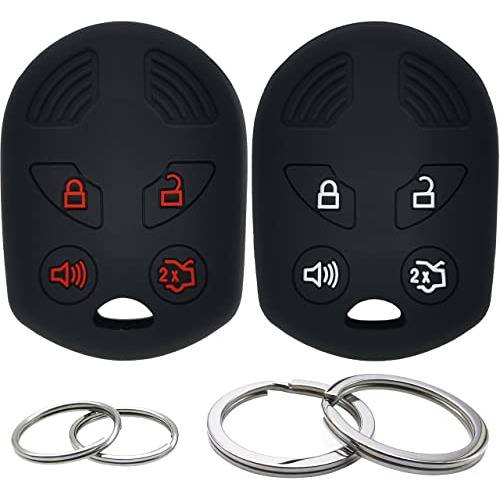 2pcs Silicone Key Fob Cover Remote Case Keyless Protect...