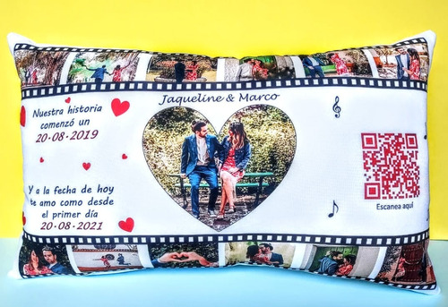 Almohada Personalizada Dedica Una Cancion Escaneando El Qr