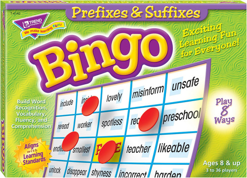 Empresas De Tendencia: Juego De Bingo De Prefijos Y Sufijos,