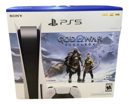 Sony PlayStation 5 standard CFI-1216A 825GB God of War Ragnarök color blanco y negro 2022