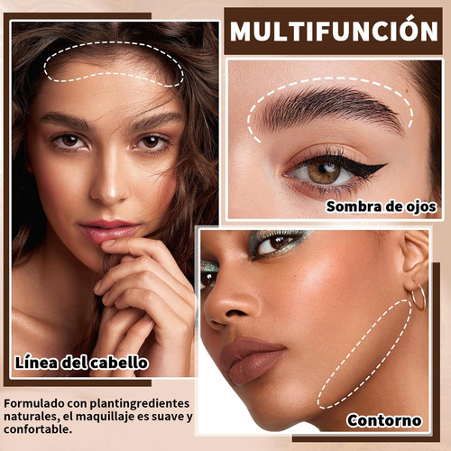 2 Kit Polvo Maquillaje De Fibra Capilar Cubre Raíz Cabello