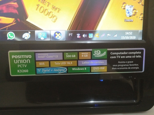 Pc Tudo Em 1 Positivo Union Pc Tv Core I3 4gb Ram - 500gb Hd