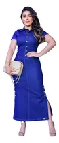 Comprar Vestido Longo Fenda Moda Evangélica Comportado Frete Grátis