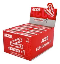 Comprar 10 Cajas De Clips Acco Estándar No.1 Inoxidable Con 100 C\u002Fu