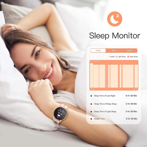 Agptek: Reloj Inteligente Para Mujer, Resistente Al Agua, An