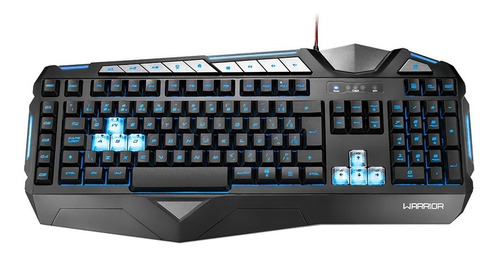 Teclado Gamer Warrior Morani Tc209 Preto Multilaser Idioma Português Brasil