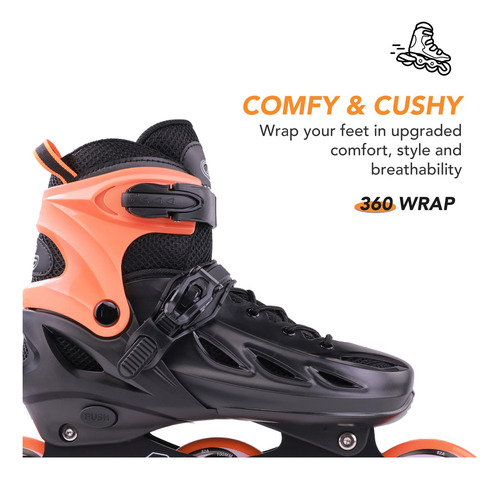 Patines En Línea Ajustables Para Adultos 3 Ruedas 100 Mm