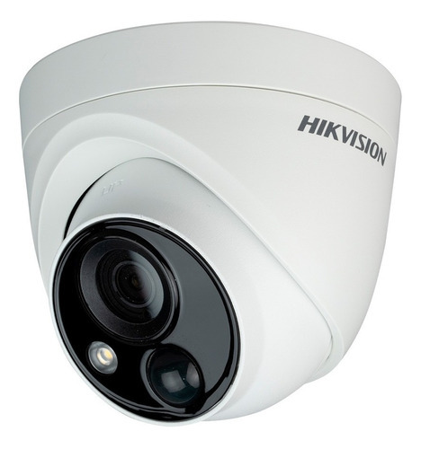 Câmera Dome Hikvision 2mp Sensor Pir Flash Turbohd/20mts Ir Cor Branca