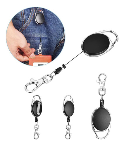 4pcs Llavero Retráctil Hombre Mujer Cadena De Llavero ...