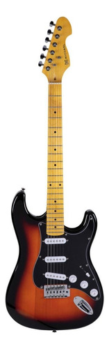 Guitarra elétrica Michael St GM222N stratocaster de  tília sunburst black com diapasão de bordo