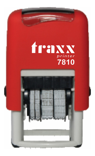 Sello Fechador,fecha,dater Automático Traxx 7810 Exterior Rojo Con Gris X 1 Unidades