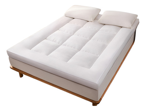 Cubrecolchón Topper Ultra Acolchado 1,5 Plaza Color Blanco