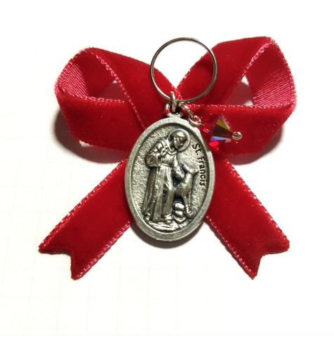Medalla Protección Para Mascotas San Francisco Plata Italia