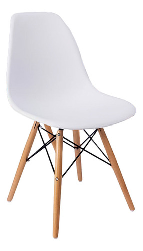 Silla Minimalista Tipo Eames Patas Madera Moderna Comedor