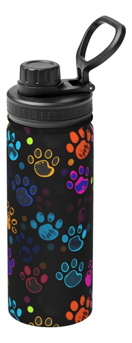 Deaokluy Botella De Agua Con Estampado De Pata De Perro De