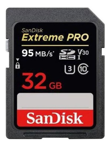 Imagen 2 de 2 de Memoria Sd 32gb Extreme Pro Sdhc Uhs-i Sandisk 95 Mb/s