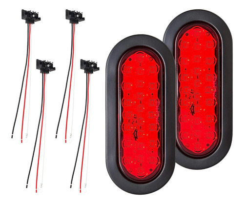 Luces Traseras Led Ovaladas De 6 Pulgadas Para Remolque, 2 U