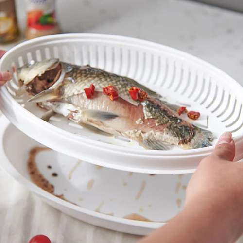 Prato De Cozimento De Peixe Cozido No Vapor Haofy Pp, Tamanh
