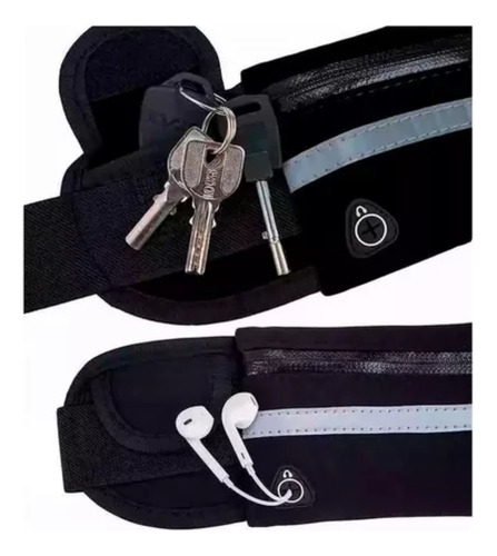 Riñonera deportiva segura para teléfono móvil y accesorios