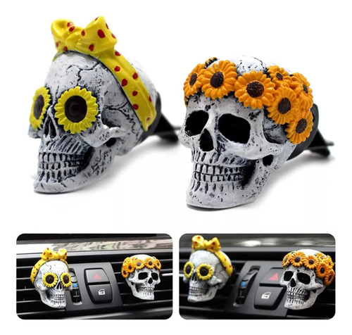 Ambientador Para Carro Auto Aromatizante Cool Skull Coche 2p