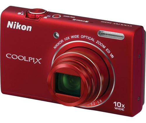 Nikon Coolpix S Cámara Digital De 16 Mp Con Zoom Óptico 1. Color Rojo