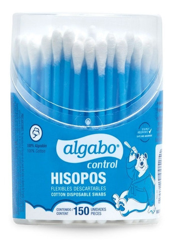 Hisopos De Algodón Tubo 150u Algabo 