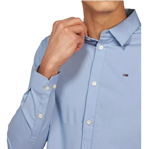 Camisa Tommy Jeans Para Hombre Slim Fit 